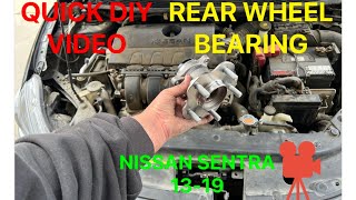REAR WHEEL BEARING NISSAN SENTRA 2013-2019 REPLACEMENT DIY VIDEO