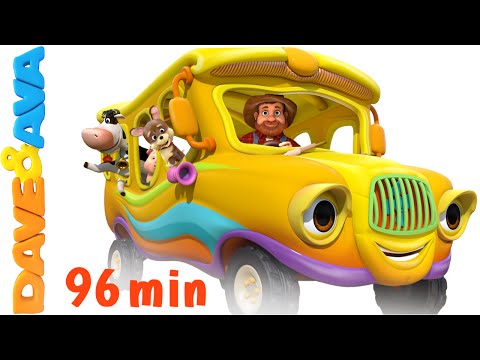 The Wheels on the Bus – Animal Sounds Song | Nursery Rhymes Compilation from Dave and Ava