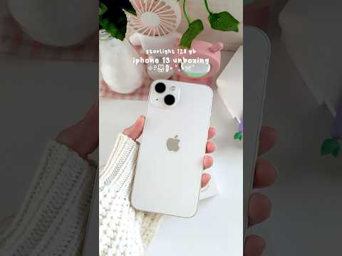 iphone 13 starlight (128 gb) 🎀 unboxing in 2023 ☁♡  #iphone #unboxing #iphone13