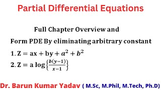 Partial differential equations |Formation of partial differential equations |part 1| #barunmaths