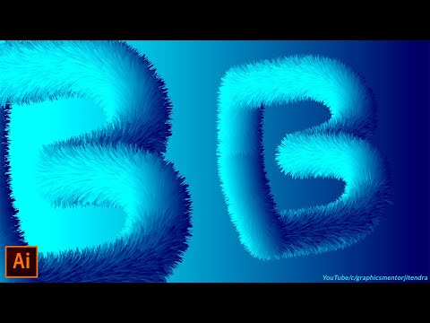How to Create Realistic Fur in Adobe illustrator in Hindi Fur Effects GraphicsMentorJitendra