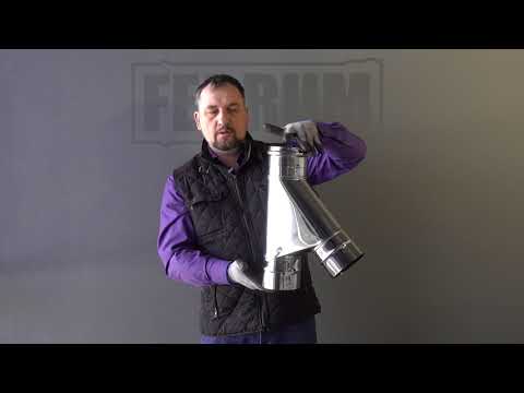 Миниатюра изображения товара Тройник для дымохода Ferrum 135° 430/0.5мм Ф140 / f4608