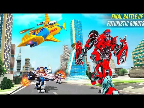 Robot Shark Attack : Transform Game | Permainan Robot Perang Hiu Berubah Android Gameplay