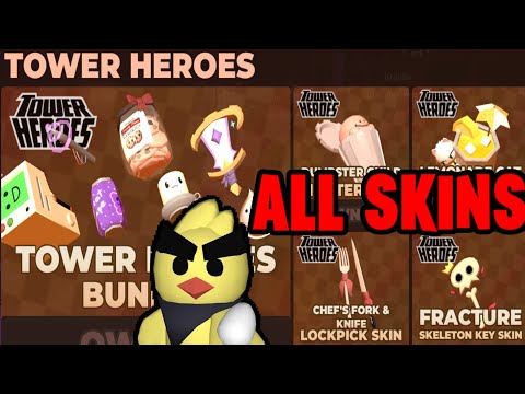 EVERY tower heroes skin in DOORS Collab part 2 (Roblox)