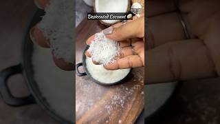 Homemade desiccated coconut🥥 #shorts #desiccatedcoconut #coconutflakes #coconutchips #driedcoconut