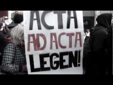 Anti-ACTA Demonstration in Freiburg am 11.02.2012