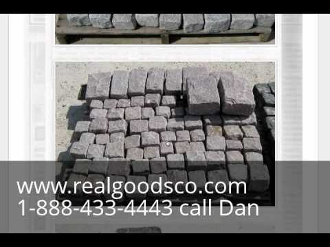 Granite cobble stone blocks