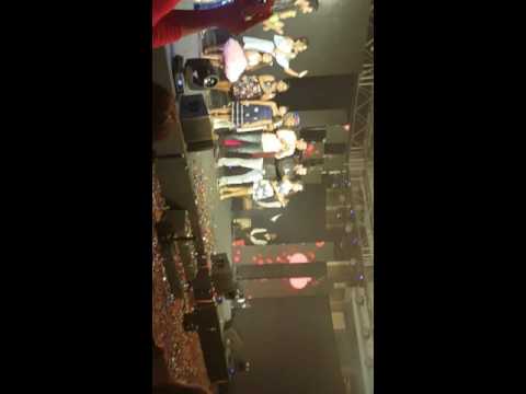 Ayat shaking a leg with Shekhar, Shaan & Neeti at a press conference of The Voice