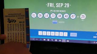 LottoMax - Winning Ticket #29/09/2017