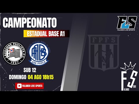 Campeonato Estadual Base A1- FPFS - Lausanne vs AABB sub 12 ao Vivo! Falando Live Sports"
