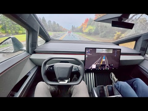 Tesla Cybertruck - First Time using FSD