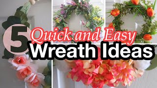5 DIY SIMPLE SPRING WREATH IDEAS 2021