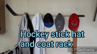 Hockey stick hat rack