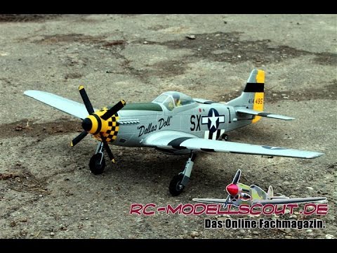 Video zum Test der E-Flite Mustang P-51 von Horizon Hobby auf RC-Modellscout