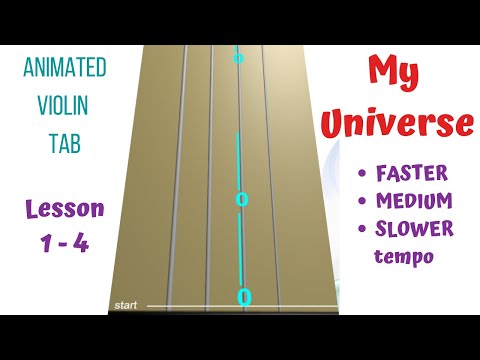 MY UNIVERSE 🌌 by Coldplay & BTS — LIVE Violin Tutorial | Animated Violin TAB | Lesson 1 | 3 Tempos