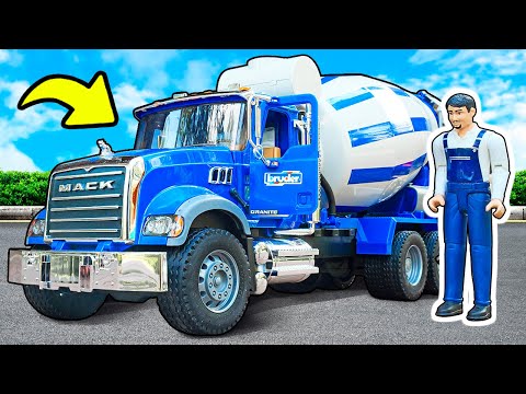 Comment fonctionne une bétonnière? 🚧🚛🔧 Déballage d'une nouvelle voiture pour les garçons