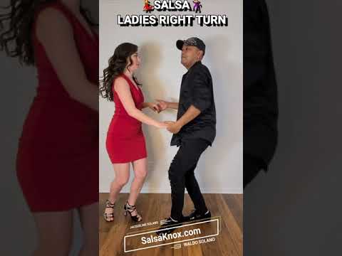 How To Do The Ladies Right Turn | Learn How To Dance SALSA In 7 Days