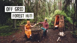 Glamping in a TINY SWEDISH FOREST HUT! + Cooking Traditional Swedish Kolbulle 🍳