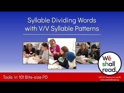 Vv Syllable Division Pattern