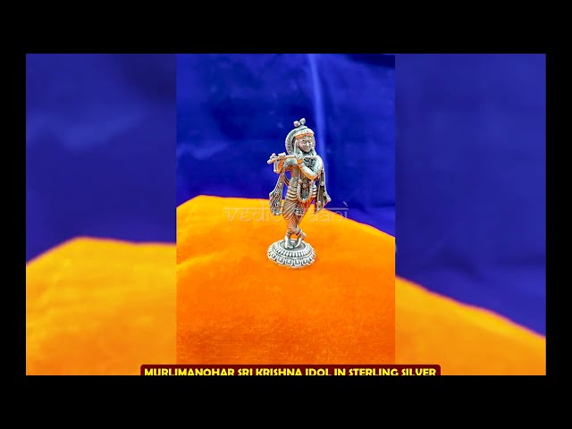 Murlimanohar Sri Krishna Idol in Sterling Silver video