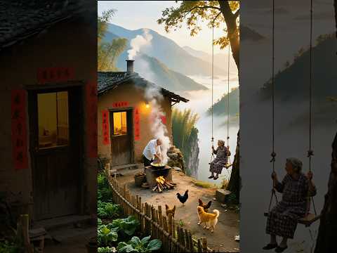 崖顶桃源筑小庐，朝耕暮话意如初。 风霜未改相携志，笑揽云霞入画图。
