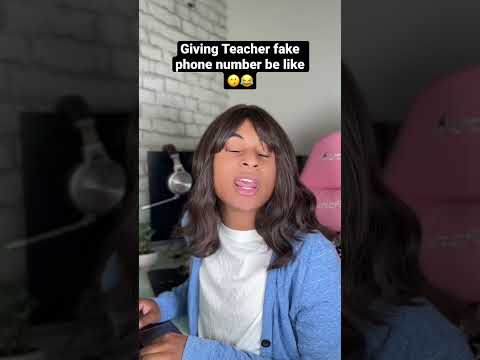 GIVING TEACHER FAKE PHONE NUMBER be like! 😗😂 #shorts #shorts30