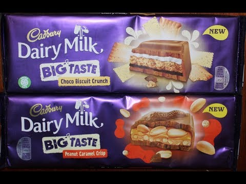 Cadbury Dairy Milk Big Taste: Choco Biscuit Crunch and Peanut Caramel Crisp Review