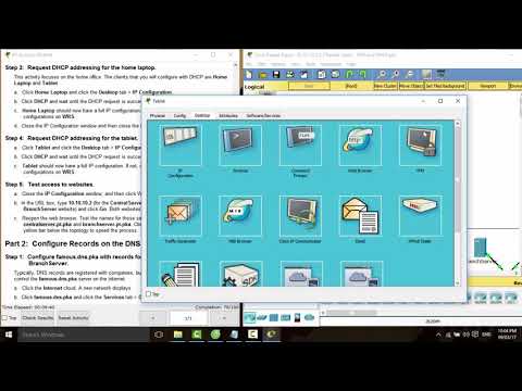 [CCNAv6 S1] 10.2.2.7 Packet Tracer - DNS and DHCP