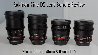 Video thumbnail for Rokinon 24mm, 35mm, 50mm & 85mm T1.5 Cine DS Lens Bundle Review & Test Footage by Love What You Do
