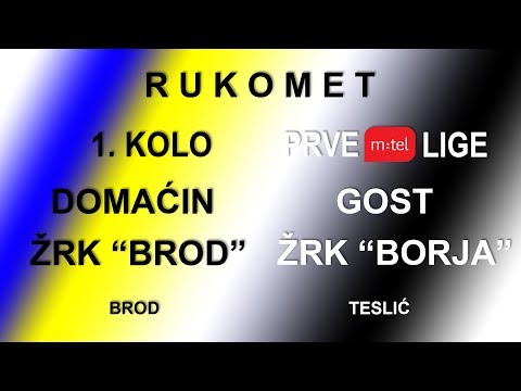 1. Kolo Prve m:tel lige (m) RK BROD - RK BORJA 09.11.2019