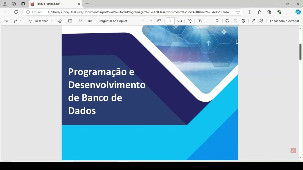 Portfólio Programação e Desenvolvimento de Banco de Dados