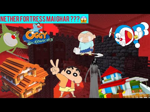 Gaming With Demon - Shinchan And His Friends Go to Nether Fortress In Minecraft Survival Series Green Gaming Tyro Gaming