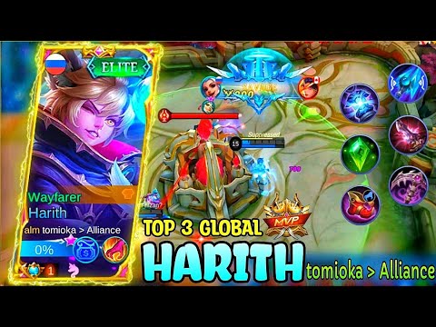 SAVAGE Harith!!! Build Top 3 Global Harith Gameplay by tomioka   Alliance ~ Mobile Legends mlbb