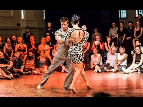  Sebastian Achaval  and  Valeria Maside  are  dancing  to  "  Estrella  "  by  Juan D'Arienzo  at  Brussels Tango Festival  in  2016