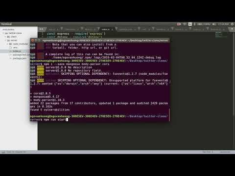 Fullstack Twitter Clone with Nodejs, Express, MongoDB, React - Part 3