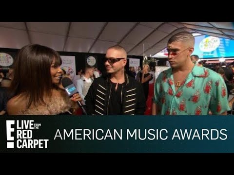 J Balvin & Bad Bunny Talk Teaming Up With Cardi B | E! Red Carpet & Award Shows