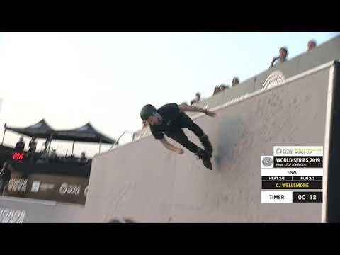 CJ Wellsmore | 1st place – WS Roller Freestyle Park World Cup Men Final | FISE Chengdu 2019