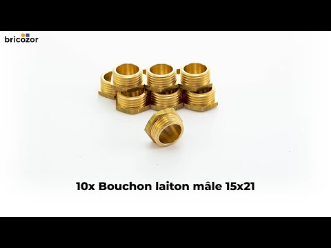 Bouchon laiton mâle à visser - sachet de 10 BRICOZOR