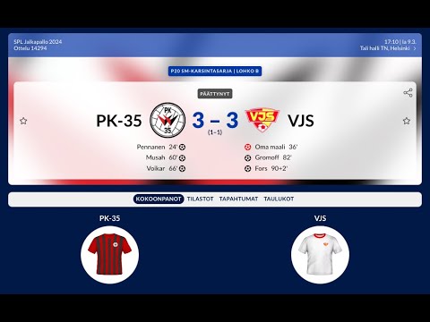 Jälkipelit SM-karsinta 2024 PK-35 - VJS 9.3.2024
