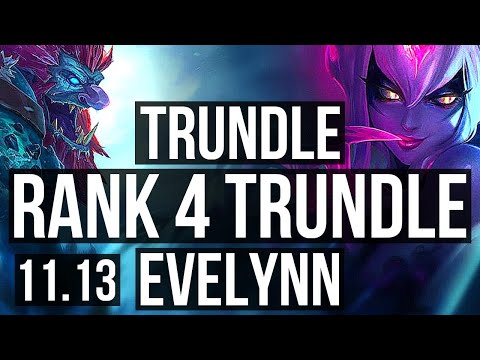 TRUNDLE vs EVELYNN (JUNGLE) | Rank 4 Trundle, 6/1/5 | EUW Grandmaster | v11.13