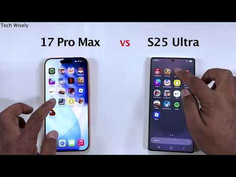 iPhone 17 Pro Max  vs S25 Ultra - Speed Test