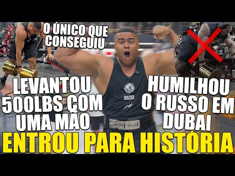 HISTORIC! BITELO LIFTS 500lb DUMBBELL WITH ONE HAND AND SMASHES THE WORLD IN DUBAI