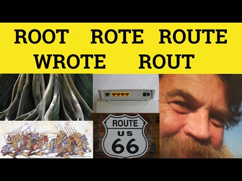 🔵 Rote Wrote Route Router Rout Router - Rote Meaning - Route Pronunciation - Rout Examples