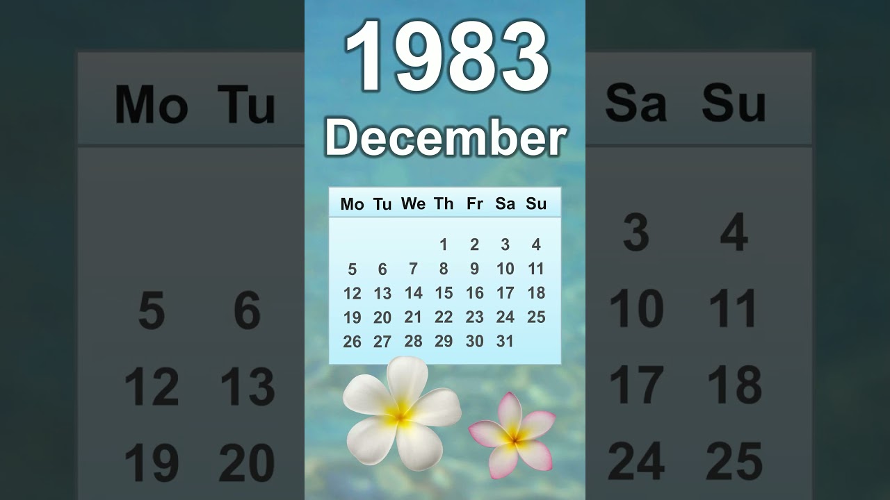 December 1983 Calendar