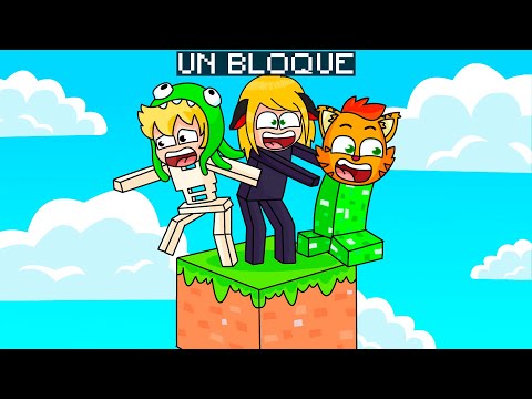 ¡MINECRAFT PERO JUGAMOS COMO MOBS EN UN BLOQUE! 🤣 | SRGATO X FLOR ¿PODREMOS SOBREVIVIR?