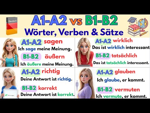Sprich fließend Deutsch! 💪 200 Wörter & Sätze A1 auf B1-b2 erklärt 🇩🇪
