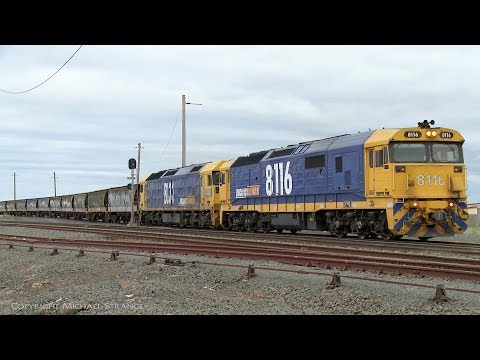 4CM6 Pacific National Grain Train Departing Gheringhap Loop (25/7/2019) - PoathTV Australian Railway