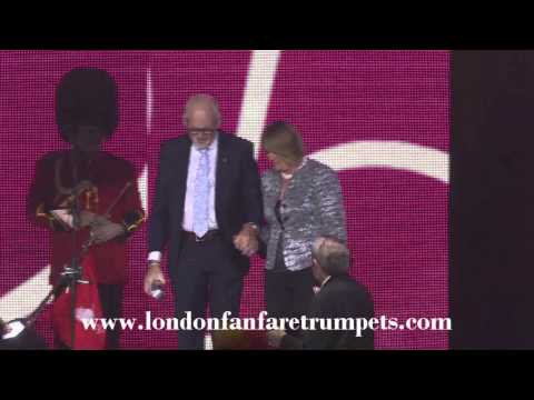London Fanfare Trumpets perform to 20,000 people at the O2 Arena, London - Forever Living