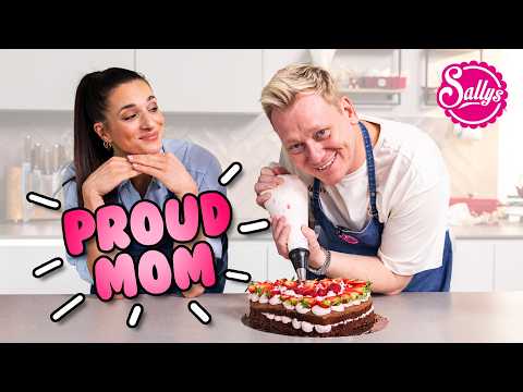 Muttertagstorte mit @Knossi  / Herz Schoko Erdbeer Torte / Muttertag / Sallys Welt