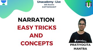 SSC CGL | Narration - Easy Tricks and Concepts | Unacademy Live - SSC Exams Pratiyogita Mantra